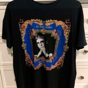 Zara Elton John Black Graphic T-Shirt